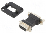 Transition: adapter | D-Sub 9pin female,both sides | PIN: 9 | 3A