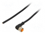 Cable: for sensors/automation | M12 | PIN: 8 | angled | 5m | plug | 30VDC