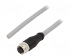 Cable: for sensors/automation | M12 | PIN: 8 | straight | 5m | plug | IP67