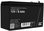 Green Cell AGM VRLA 12V 8Ah maintenance-free battery for the alarm system, cash register, toys