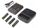 Charger: for rechargeable batteries | Ni-MH | Size: AA,AAA,R03,R6
