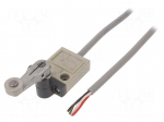 Limit switch | lever R 38mm, metal roller &Oslash;17,5mm | SPDT | cables