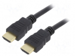 Cable | HDMI plug,both sides | PVC | HDMI 2.0 | 3m | black | 30AWG