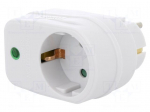 Plug socket strip: supply | Sockets: 1 | 230VAC | 16A | white