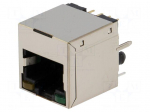 Connector: RJ45 | socket | PIN: 8 | shielded,with LED | 8p8c | THT