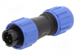 Connector: circular | plug | male | PIN: 5 | IP68 | SP11 | 4&divide;6.5mm | 3A | 125V
