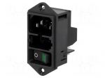 Connector: AC supply | socket | male | 10A | 250VAC | C14 (E) | DD11