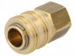 Quick connection coupling | straight | max.35bar | brass | D: 25mm