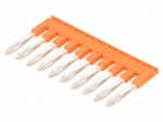 Comb bridge | Entrelec | 600V | orange | ways: 10 | terminals: 10