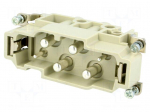 Connector: HDC | contact insert | male | 16A,80A | 400V,830V | size 16B