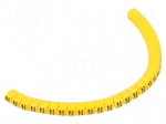 Marker: cable | Marking: N | 2.5&divide;5mm | PVC | yellow | leaded | PA-1 | L: 3mm