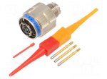 Connector: military | plug | female | PIN: 3 | straight | crimped | 7.5A
