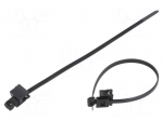Cable tie | L: 200mm | W: 4.8mm | black | polyamide | 230N | 100pcs | PKB-EC