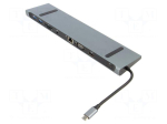 Hub USB | USB 2.0,USB 3.1 Gen 1 | Cablexpert | PnP | grey | 5Gbps