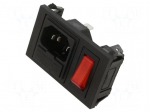Connector: AC supply | socket | male | 10A | 250VAC | C14 (E) | IEC 60320