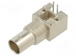 Connector: BNC | socket | female | angled 90&deg; | 75&Omega; | THT | on PCBs