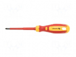 Screwdriver: insulated | slim | Pozidriv&reg; | PZ1 | 100mm | 1kVAC