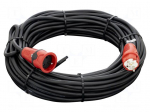 Extension lead | 3x2.5mm2 | 30m | rubber | black | Sockets no: 1 | 16A