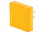 Actuator lens | 22mm | 61 | transparent,yellow | plastic | Dim: 18x18mm