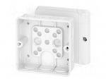 Enclosure: junction box | X: 98mm | Y: 98mm | Z: 55mm | IP55 | white