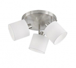 Trio Tommy spotlight 3-pc E14 brushed steel/white gaismeklis R80333901 4017807388954