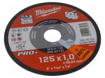 Cutting wheel | &Oslash;: 125mm | Disc thick: 1mm | steel | 22.22mm | 10pcs.