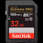 SanDisk Extreme PRO 32GB SDHC Memory Card + 2 years RescuePRO Deluxe up to 100MB/s & 90MB/s Read/Write speeds, UHS-I, Class 10, U3, V30