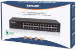 Intellinet 24-Port Gigabit Ethernet Switch, 24 x 10/100/1000 Mbit/s RJ45-Ports, IEEE 802.3az (Energy Efficient Ethernet), Desktop, 19" Rackmount, Metal