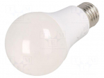 LED lamp | white warm | E27 | 230VAC | 830lm | 9W | 200&deg; | 3000K