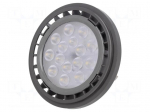 LED lamp | neutral white | G53 | 12VDC | 1250lm | 12.5W | 40&deg; | 4000K