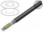 Wire | LiYCY UL | 4x22AWG | shielded,tinned copper braid | PVC | black