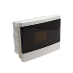 Enclosure flush mounted 8 modules with transparent door