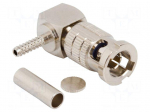 Connector: Micro BNC | plug | male | angled 90&deg; | 50&Omega; | HD-BNC | PTFE