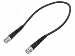 Test lead | BNC plug,both sides | Len: 0.5m | black | Z: 50&Omega; | RG223/U