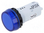 Control lamp | 22mm | YW | Illumin: LED | &Oslash;22.5mm | IP65 | 230VAC | blue