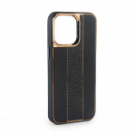 Back panel cover iLike Apple iPhone 14 Leather Case Customized Black