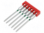 Screwdriver bit | Torx&reg; | TX08 | 1/4" | Overall len: 75mm