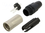 Connector: XLR | plug | male | audio video | XX-14 | 16A | PIN: 3 | straight