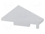 Cap for LED profiles | silver | 20pcs | ABS | GEN2 | CORNER14