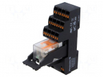 Relay: interface | 4PDT | Ucoil: 24VDC | 5A | for DIN rail mounting