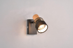 Trio Nandini spot E14 matt black/wood gaismeklis 811700132 4017807581096