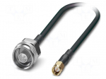 Cable | N male,SMA male | FRNC | shielded connectors | black | 3m | 50&Omega;