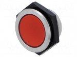 Indicator: LED | flat | red | &Oslash;30mm | IP67 | connectors | &Oslash;LED: 34mm