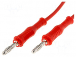 Test lead | 70VDC | 33VAC | 20A | banana plug 4mm,both sides | Len: 1m
