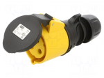 Connector: AC supply | plug | female | 32A | 110VAC | Shark | IEC 60309