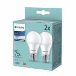 PHILIPS LED 75W A60 E27 Auksti balta 4000K matēta 2 gab spuldze 8720169191693 929002306624