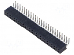 Connector: pin strips | socket | female | PIN: 50 | angled 90&deg; | THT | 2mm