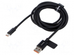 Cable | High Speed,USB 2.0 | USB A plug,USB C plug | 2m | black | 100W