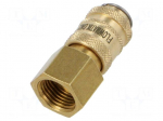 Quick connection coupling | straight | max.35bar | brass | D: 11.5mm