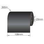 Ribbons 108mm x 300m/25mm/108mm/Resin/Out, melns